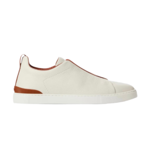 Zegna Triple Stitch leather sneakers WHITE TRIPLE STITCH