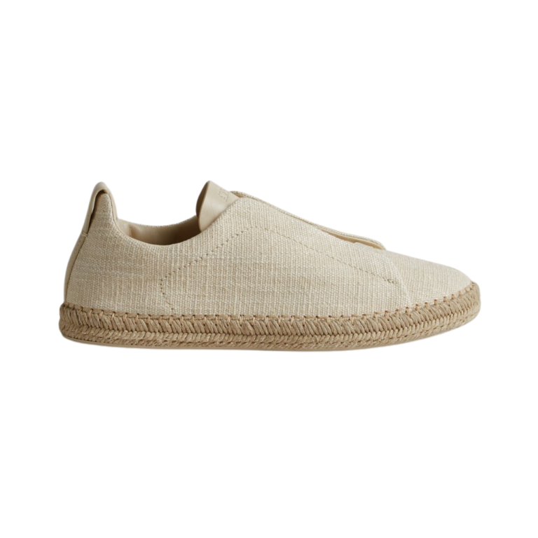 Hermes Triple Stitch™ Espadrilles - Off White Linen Blend and Leather