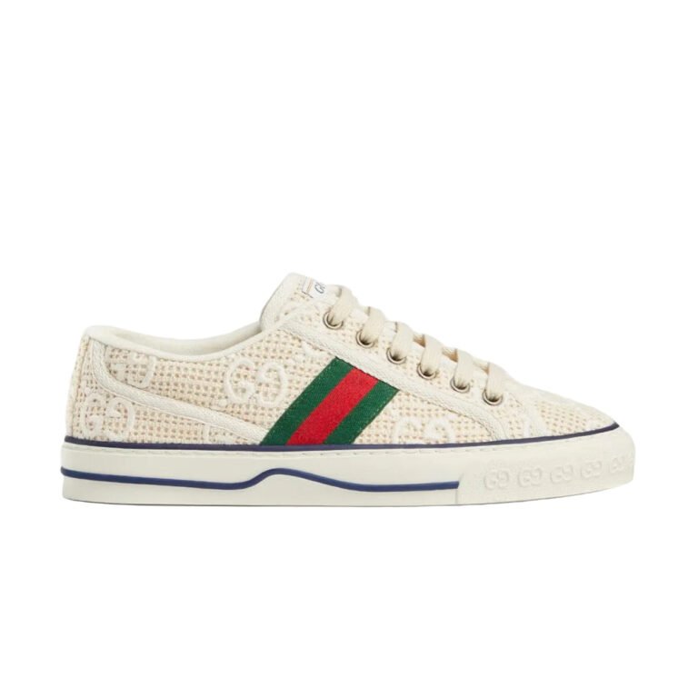 Gucci - Tennis 1977 GG Embroidered Crochet Cotton Ivory / White Low Top Sneakers