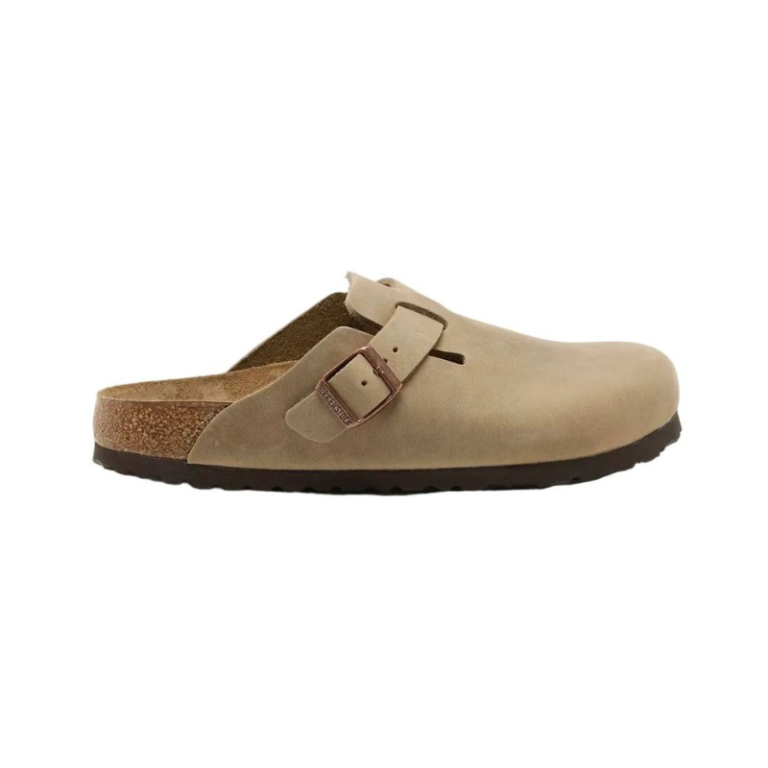 Birkenstock Boston Soft Footbed Suede Taupe
