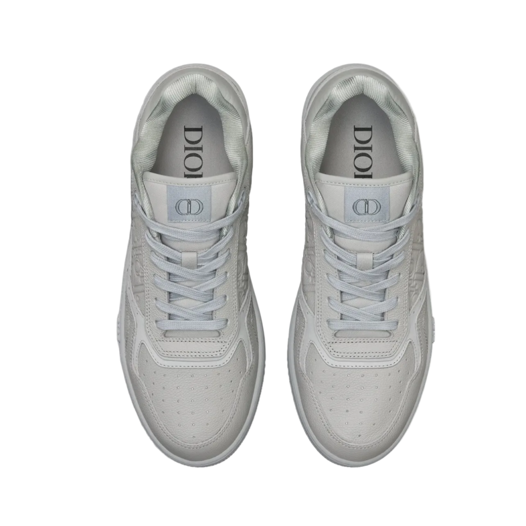 Dior B27 Uptown Low-Top Sneaker Gray Grained Calfskin and Gray Dior Gravity Leather
