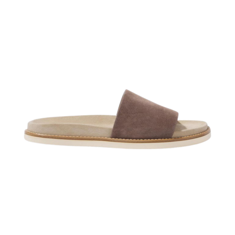 Brunello cucinelli suede slippers brown